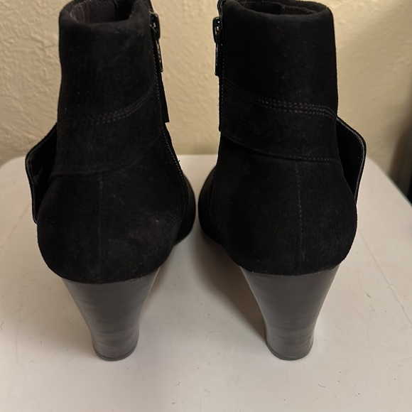 Vaneli Black Suede Ditto Booties with Button - Picture 3 of 7